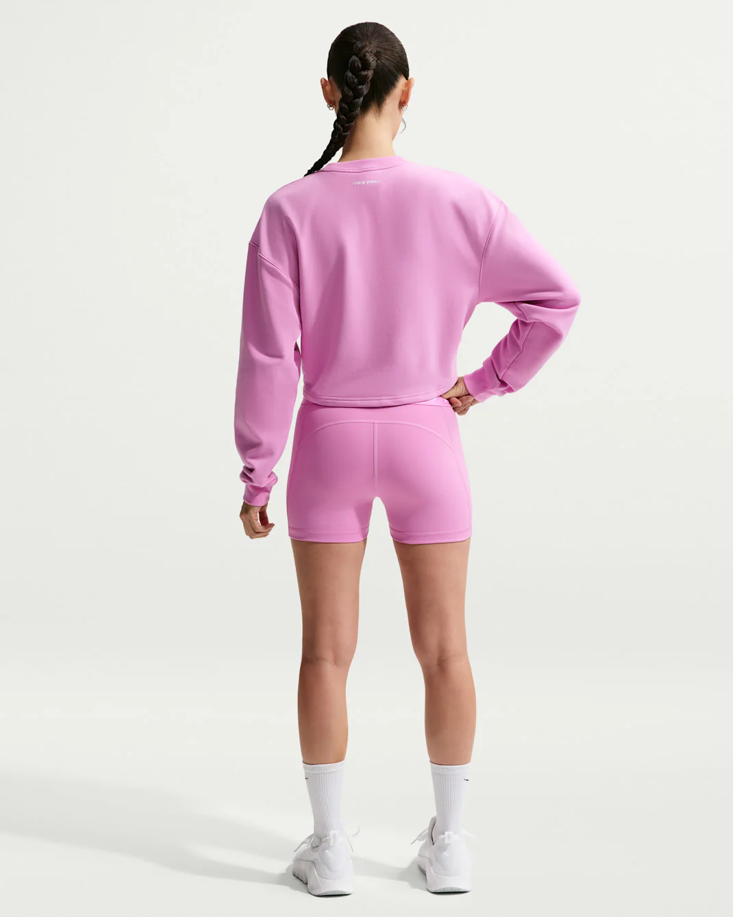 Nike Women's Pro Dri-FIT Crew-Neck French Terry Top - Image 8