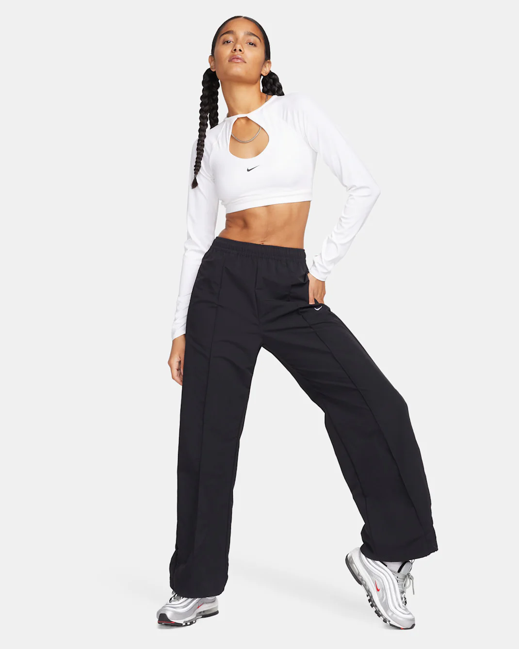 Nike Women's Sportswear Everything Wovens Mid-Rise Open-Hem Pants - Image 5
