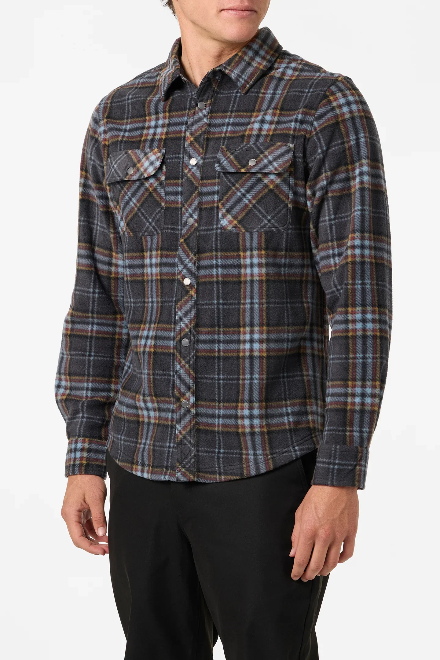 O'Neill Men's Glacier Plaid Superfleece Standard Fit Long Sleeve Shirt - Image 2
