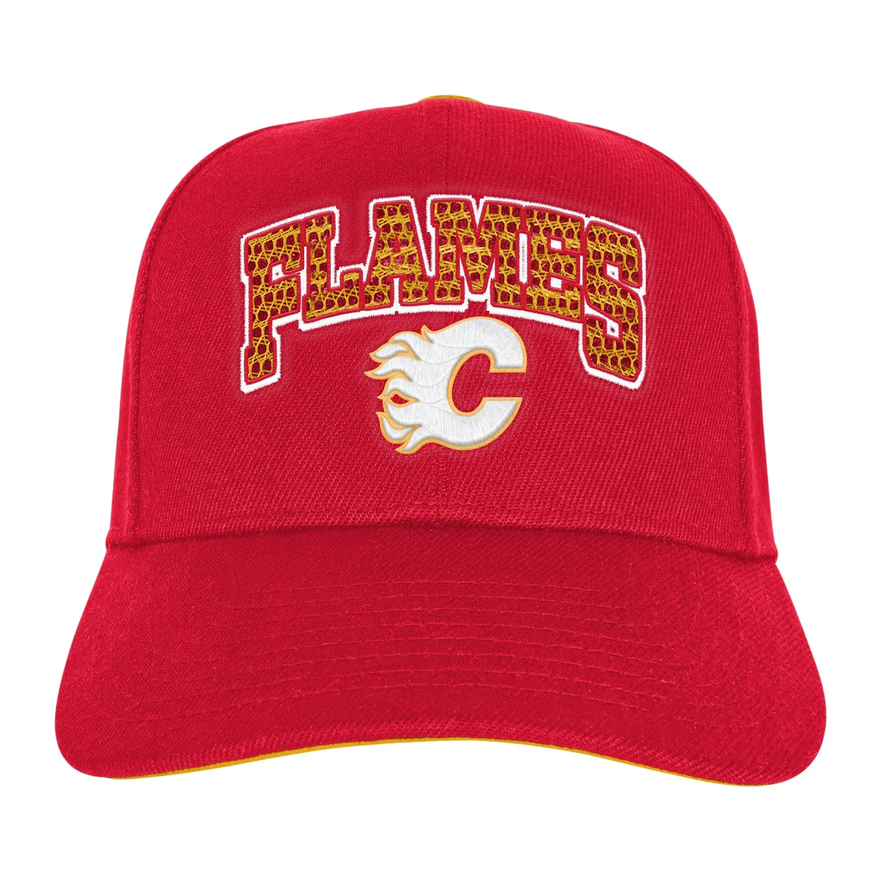 Outerstuff Calgary Flames Youth Outerstuff Essentials Pro Crown Snapback Hat - Image 2