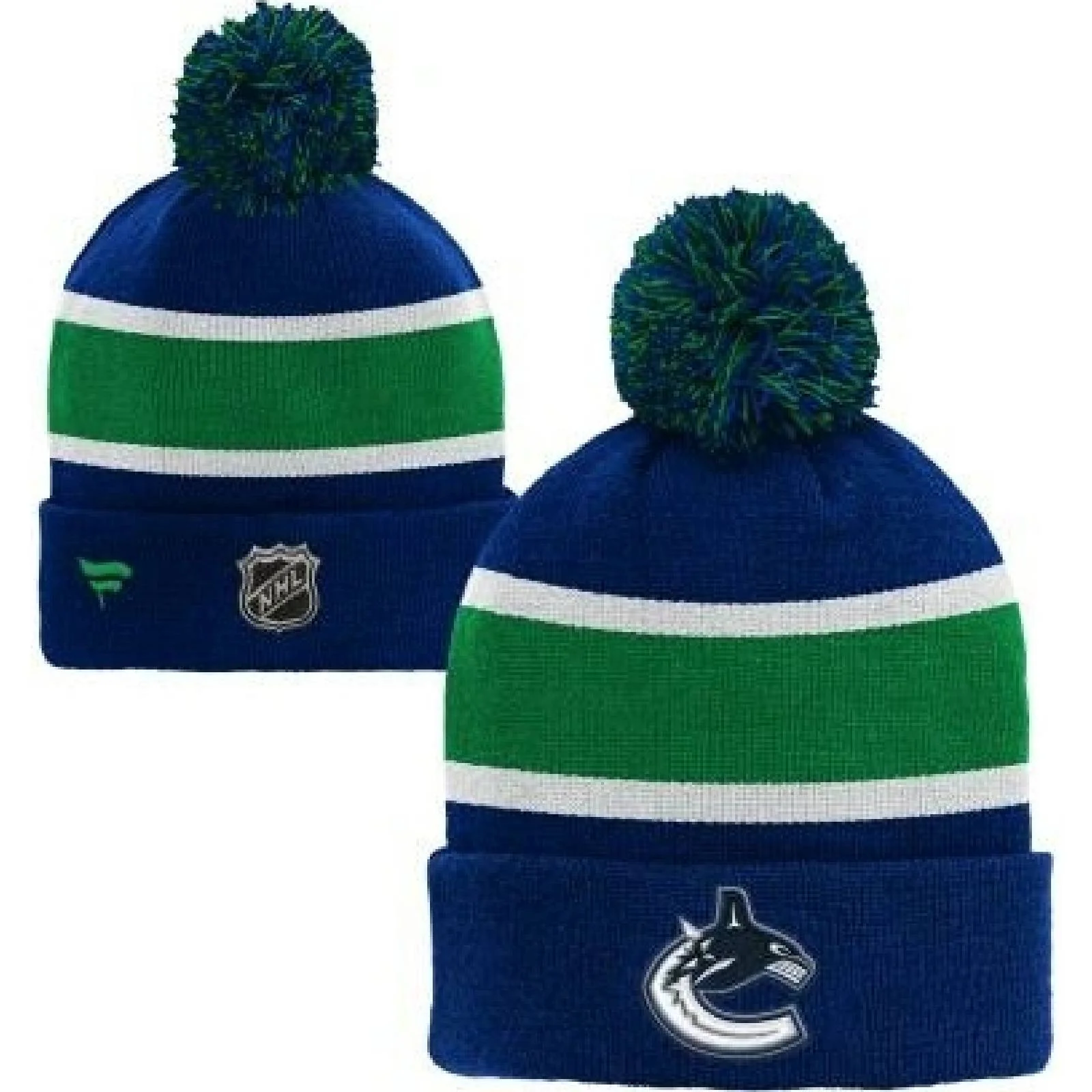 Outerstuff Vancouver Canucks NHL Youth Cuffed Beanie with Pom