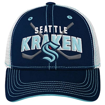 Outerstuff Youth Seattle Kraken Lockup Meshback Adjustable Hat - Image 2
