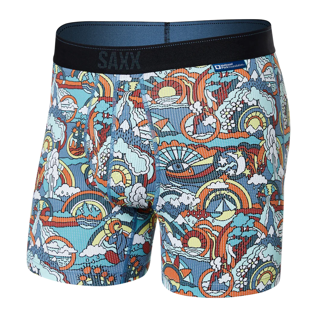 Quest Quick Dry Mesh Boxer Brief - Mind Traveller Multi