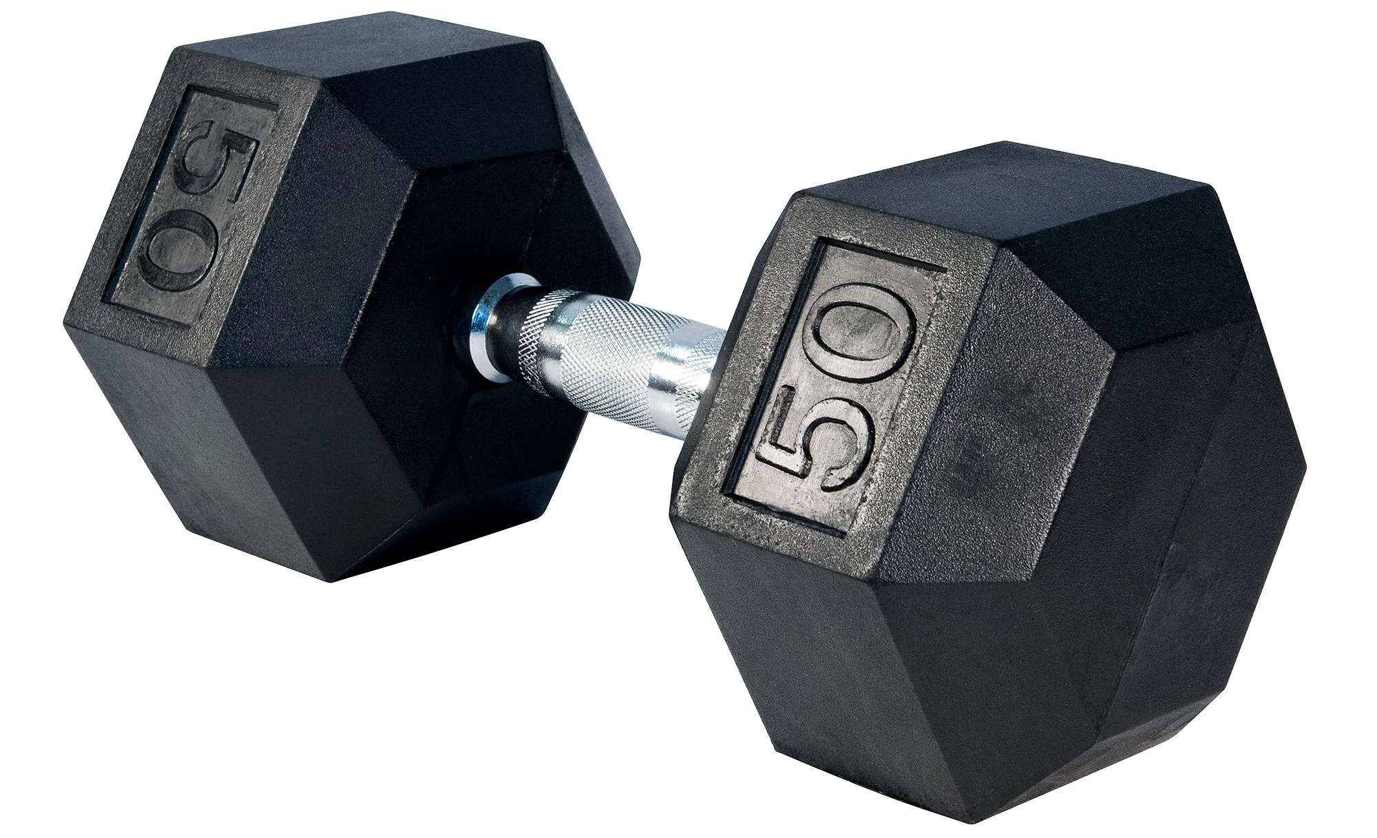 Rubber Hex Dumbbell- 50lbs