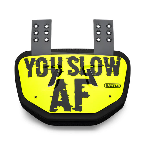 "Slow AF" Adult Chrome Football Back Plate - Image 3