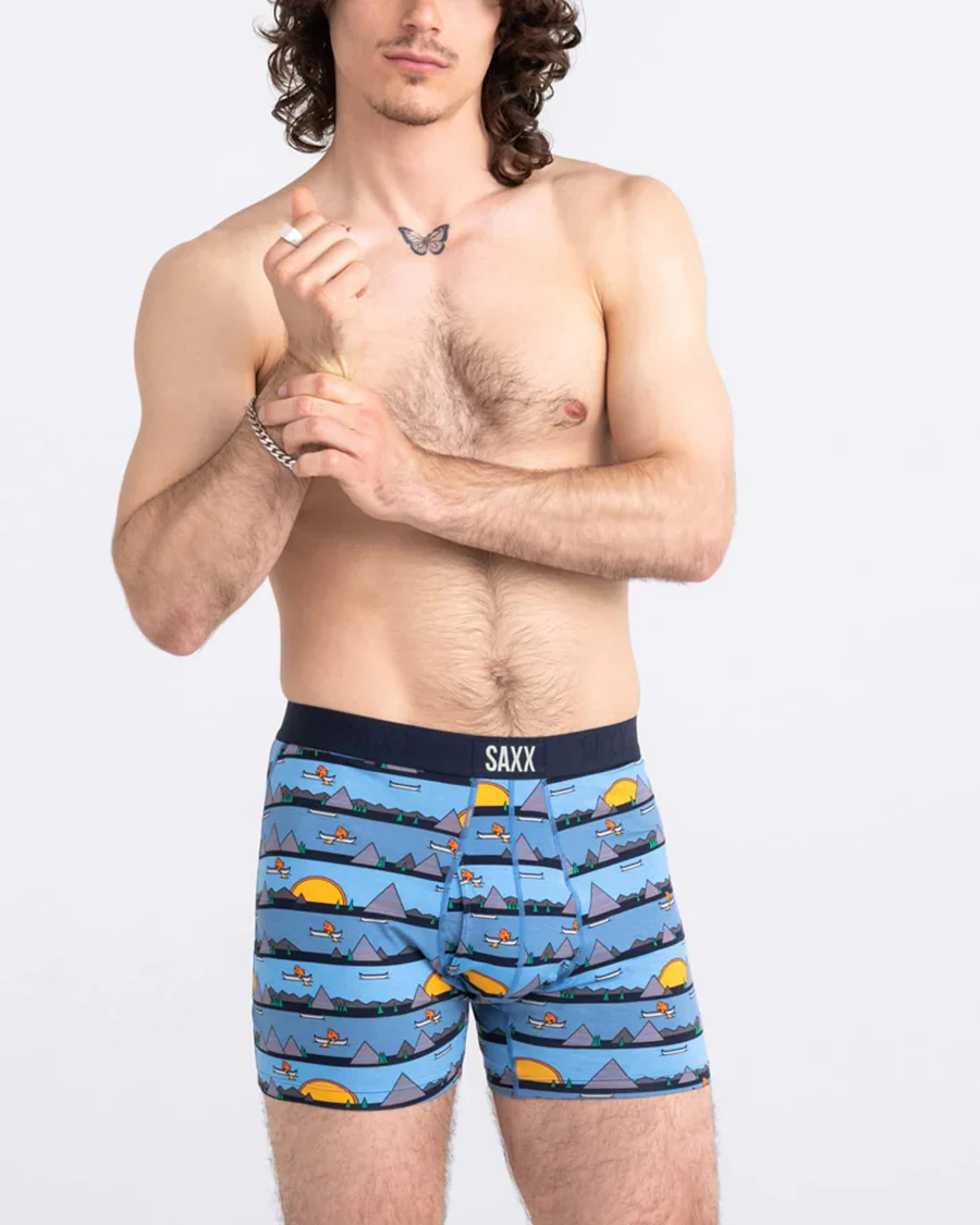 Ultra Super Soft Boxer Brief - Lazy River - Blue - Image 2
