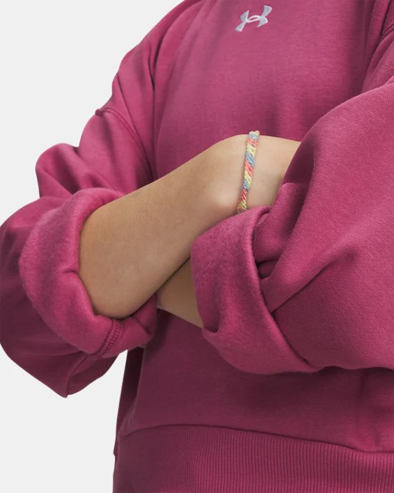 Under Armour Girls' Rival Fleece Oversized Crew - Image 5