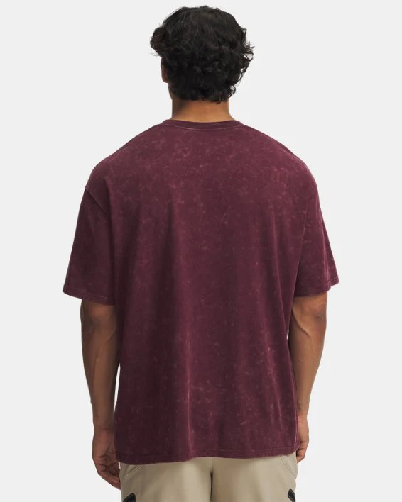 Under Armour Men's Heavyweight Logo Wash Oversized Short Sleeve - Image 5