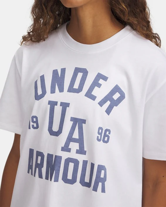 Under Armour Women's Heavyweight Collegiate Oversized Short Sleeve - Image 3