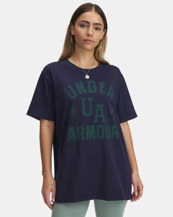 Under Armour Women's Heavyweight Collegiate Oversized Short Sleeve - Image 4