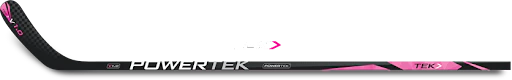 Powertek V1.0 42" Youth Hockey Stick- Pink