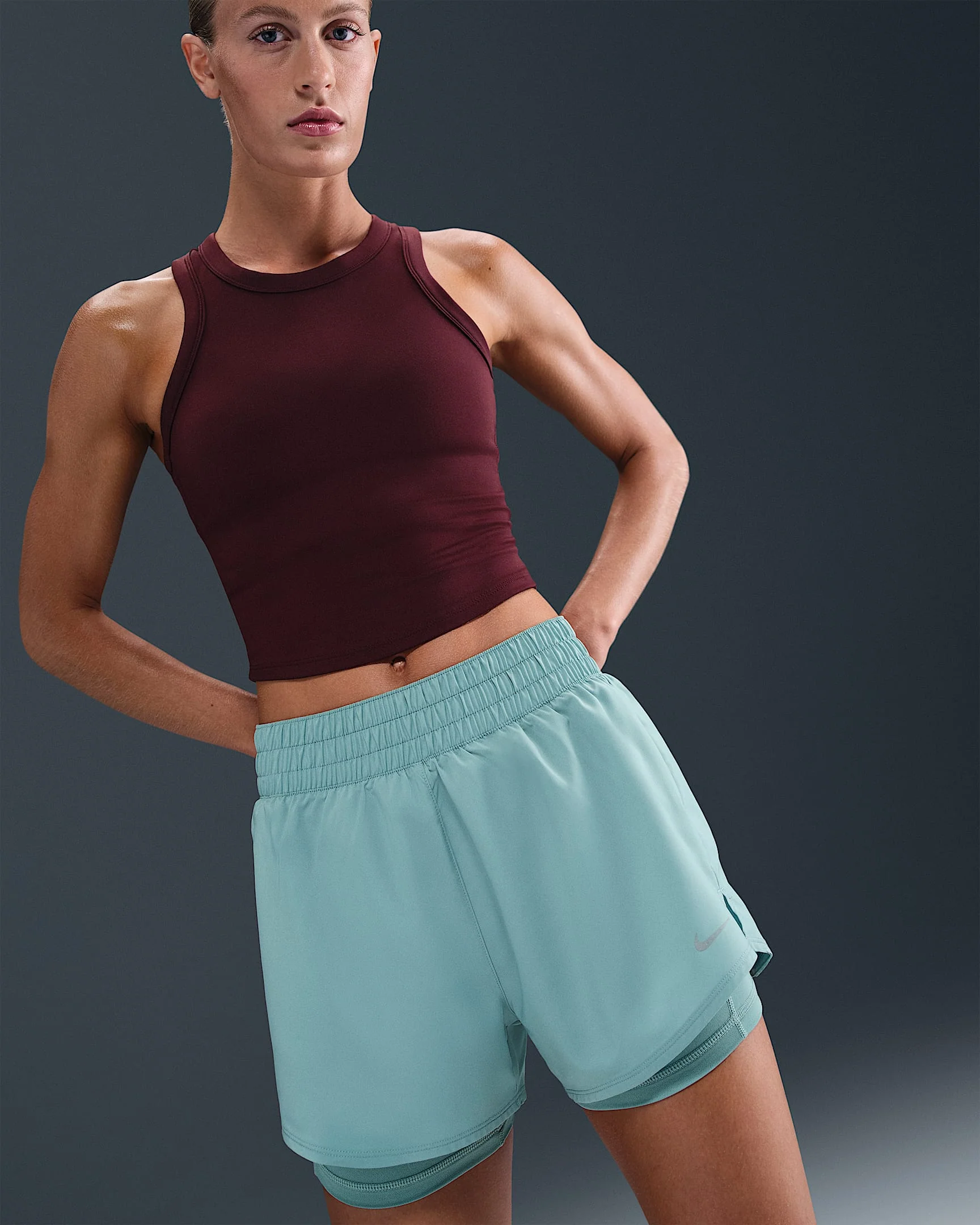 Women's Dri-FIT One High-Waisted 3" 2-in-1 Shorts - Image 4