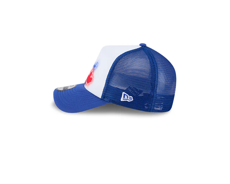 Youth Toronto Blue Jays Painted A-Frame 9FORTY Trucker Adjustable Hat - Image 3
